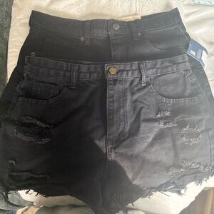 Black Denim Shorts Bundle